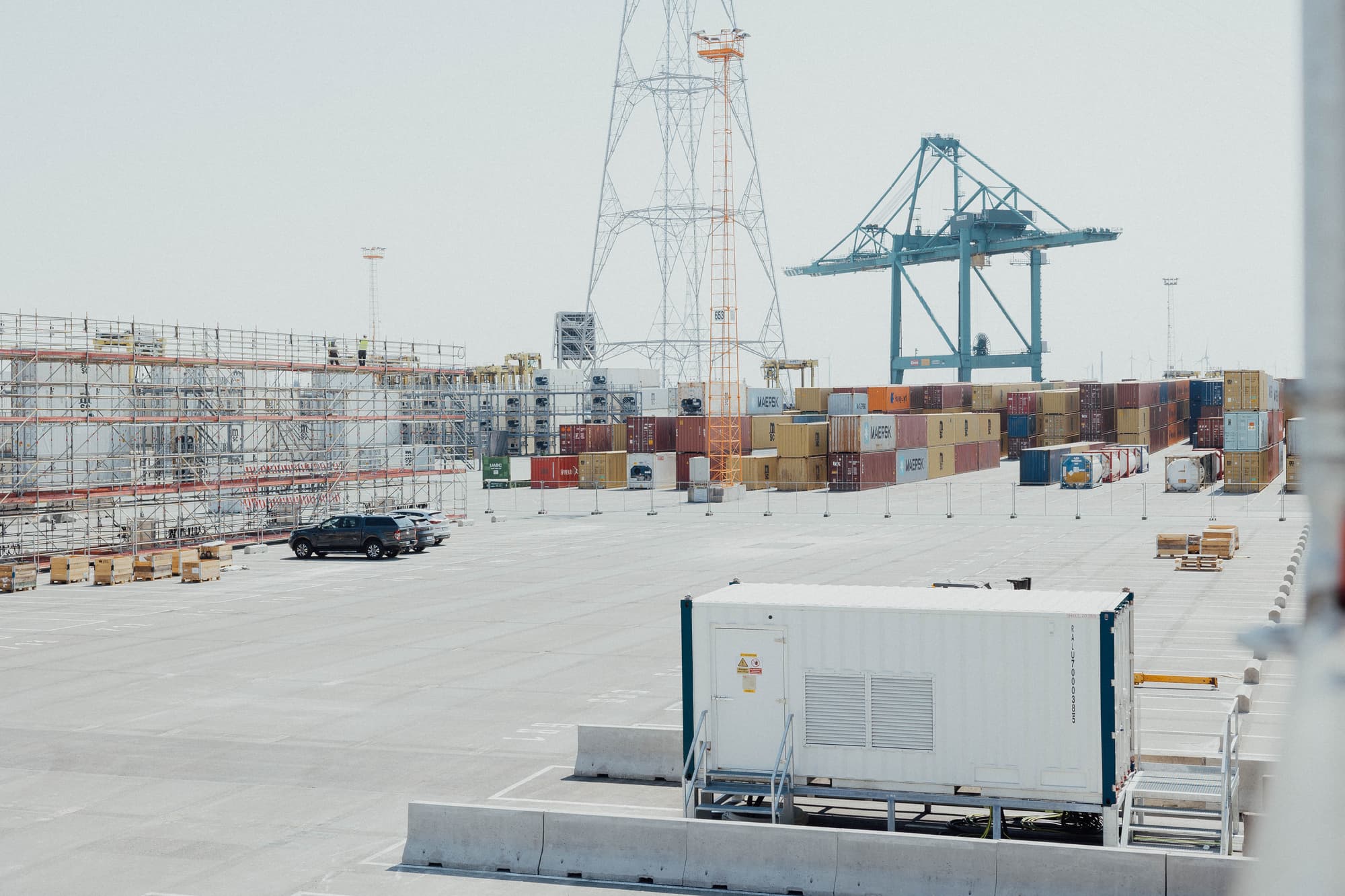 the port with containers