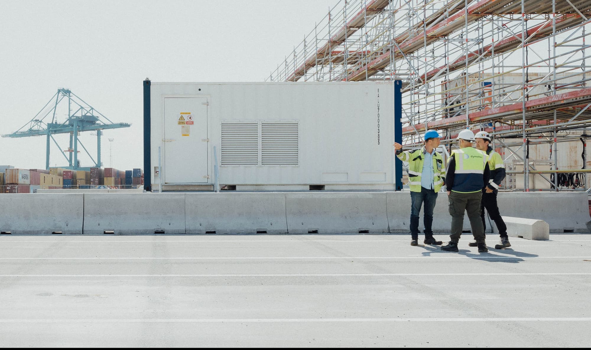 workers talking on worksite